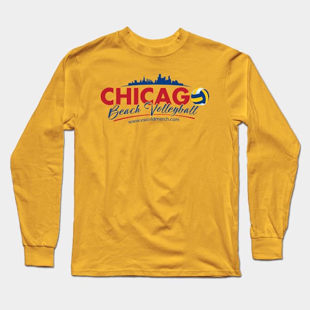 Chicago Beach Volleyball A Long Sleeve T-Shirt by vworldmerch